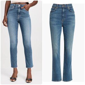 Veronica Beard Ryleigh Slim Straight High Rise Jeans 24 Light Wash Button Fly